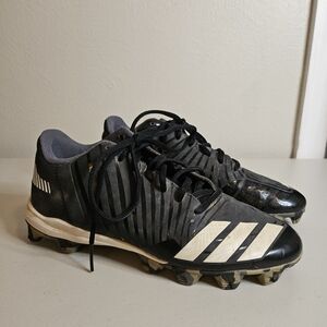 Adidas Black/White/Camo Baseball Cleats Men's Size 7